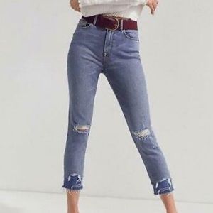 BDG Crop High Rise Jean with contrast hem